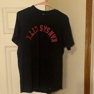 47 Black Tee with Red Kansas City Print